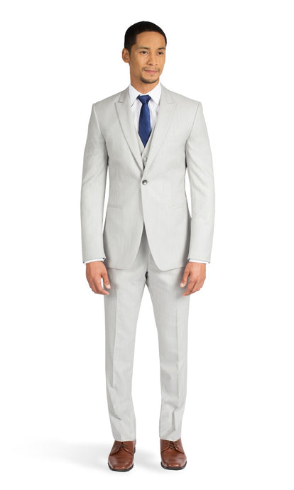 Light Grey Peak Lapel Suit
