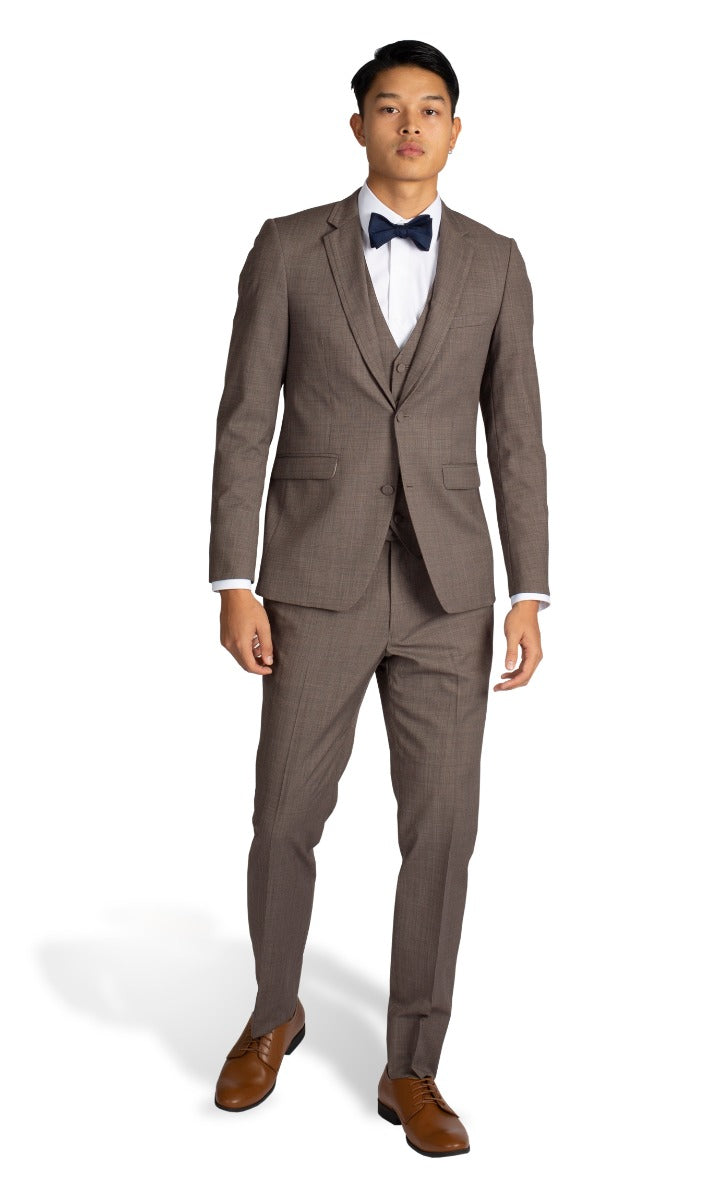 Café Brown Notch Lapel Suit