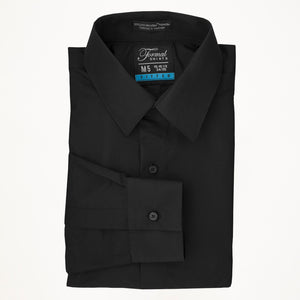 Black Laydown Collar Shirt